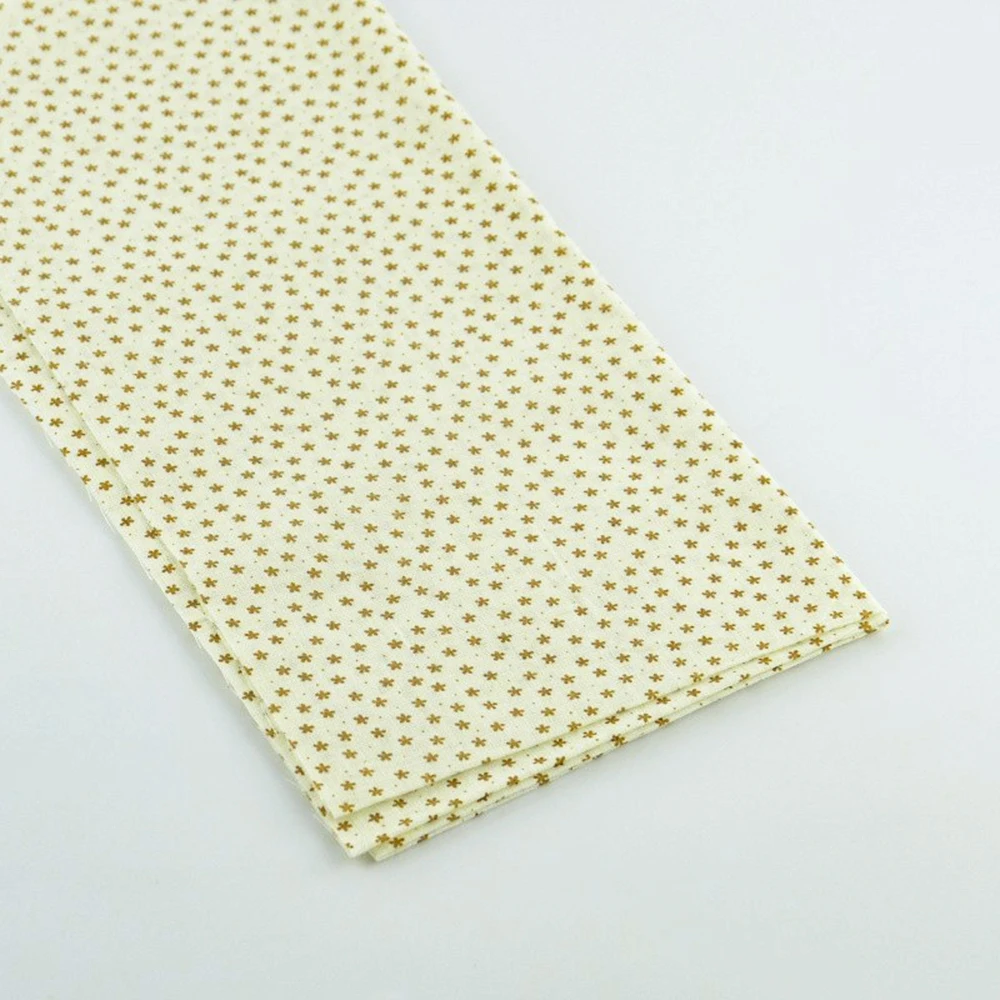

1 шт бежевый цветочный дизайн 50 см x 50 см шитье бежевый напечатанный хлопок ткань Tecido для кукольной одежды ремесла лоскутное шитье