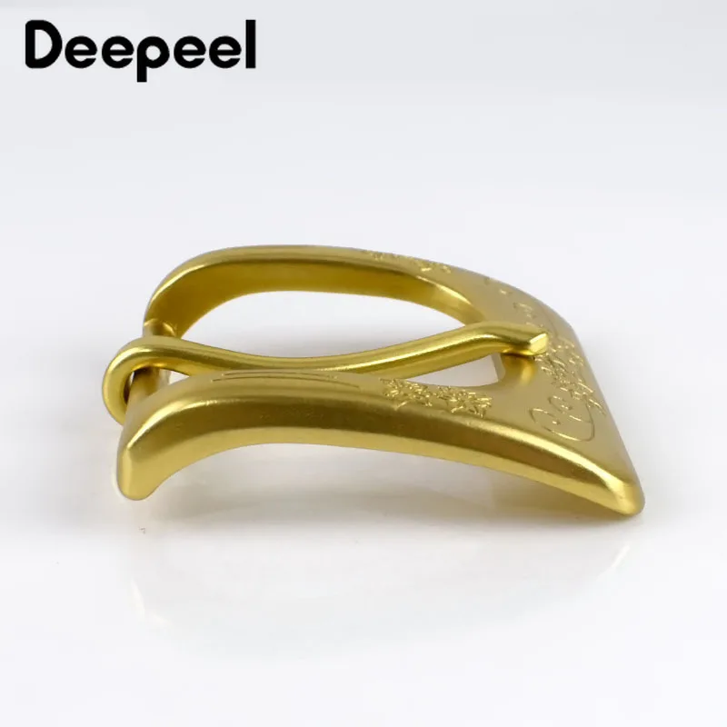 Deepeel 1 шт. ID40/35 мм твёрдая латунная пряжка для мужчин и женщин Ремни череп голова