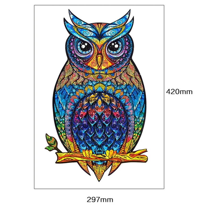

3D Animal Shaped Wooden Puzzle For Adults Kids Montessori Toys Owl Jigsaw Puzzles Game Children Wooden Toy Christmas Gift