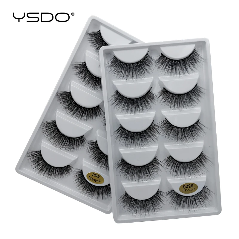 Ресницы норковые объемные Длинные для макияжа 5 пар | Красота и здоровье