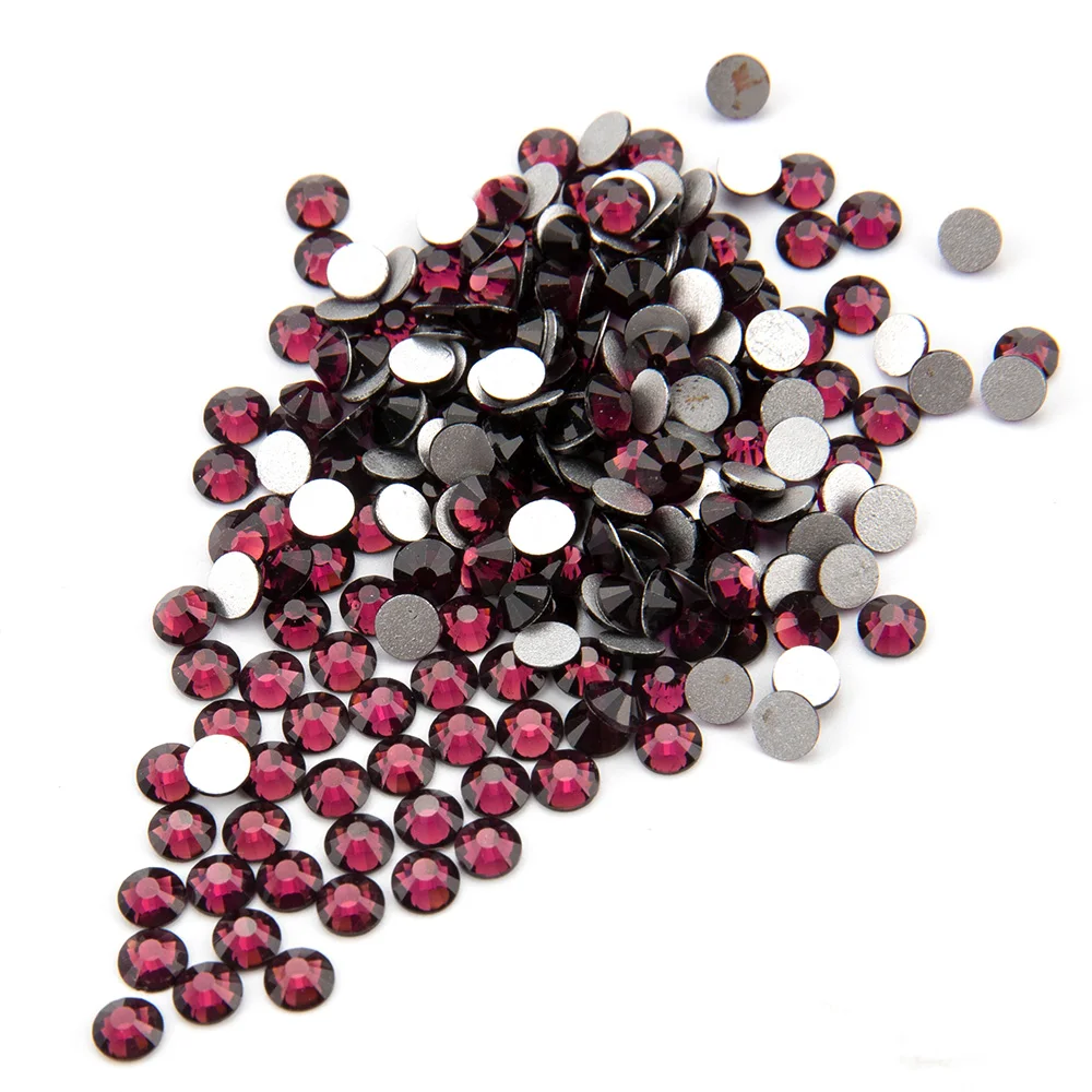 

Фуксия 1 мешок без горячей фиксации Flatback стразы стекло без клея свободные DIY кристаллы для ногтей камни