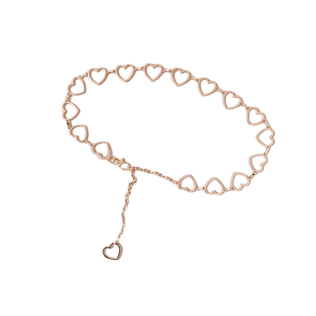 

105cm Love Heart Hollow Belt Waistband Style Fashion Fine Waist Belts for Pants Dress Classic Waist Chain Girdle Women Trendy