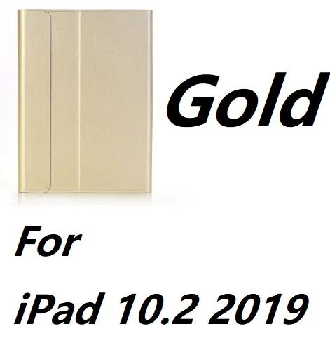 For iPad 10.2 Gold Дизайнерский кожаный чехол с bluetooth-клавиатурой, чехол для iPad Mini12345 Air 12 iPad 9,7 10,2 Pro 10,5 дюймов Air - Цвет: For iPad 10.2 Gold