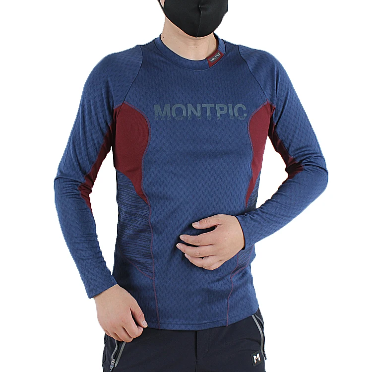 

MONTPIC Mens Quick-dry sweat absorption breathable elastic long sleeve hiking t-shirt Mens spring autumn MTB cycling Jerseys