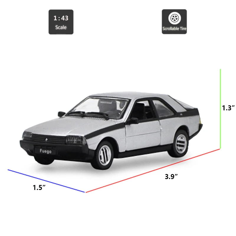 HOMMAT моделирования 1:43 Масштаб Винтаж Renault Fuego модель автомобиля 1/43 сплав литая игрушечная машинка модели автомобилей игрушки для мальчиков