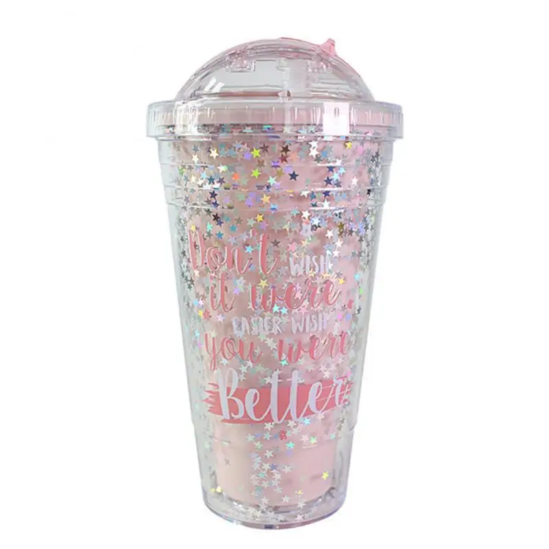 Новинка креативная Радужная пластиковая чашка для воды модная вместительная