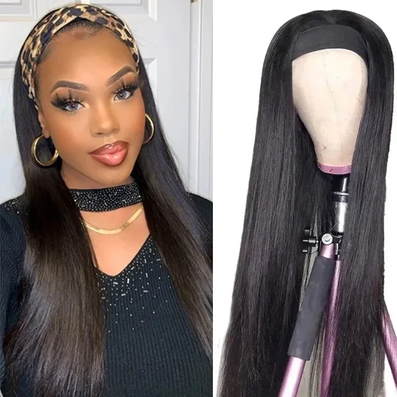 Luvin Headband Wig Heat Resistant Synthetic Women's Headband Wig Straight Glueless Brazilian Wigs For Black Women