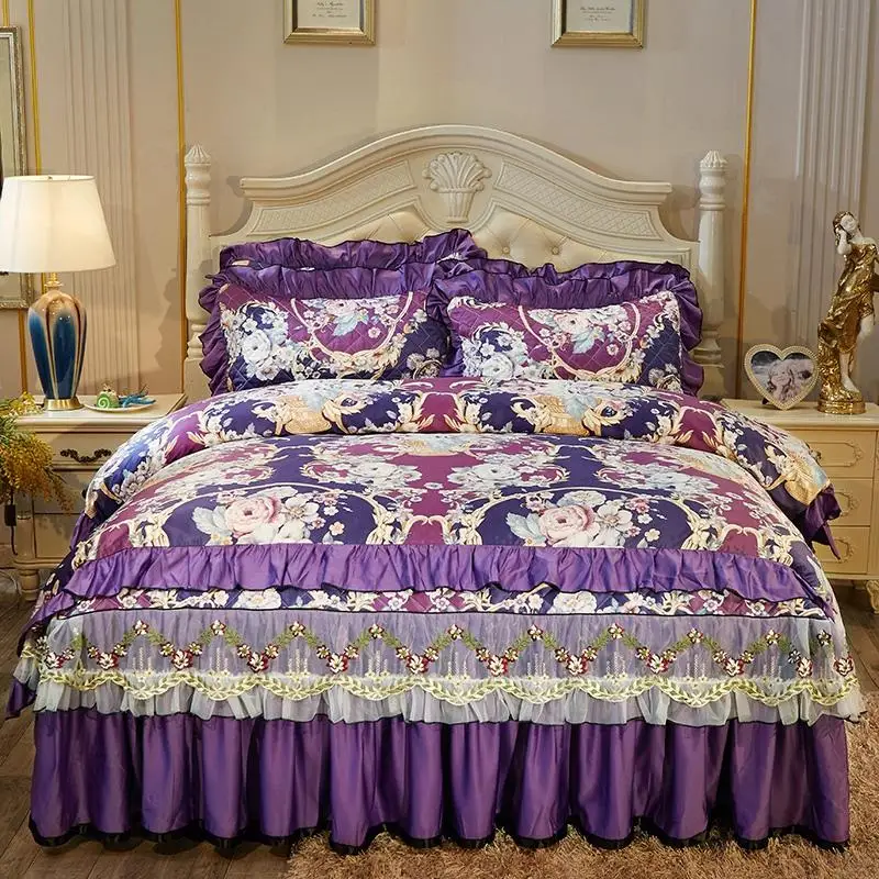 Роскошный шелковый Комплект постельного белья в пасторальном стиле 42 дюйма