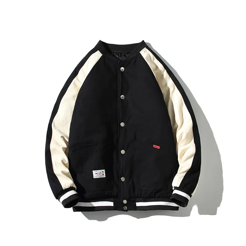 

FOJAGANTO Autumn Men Bomber Jackets Casual Male Outwear Fleece Thick Warm Windbreaker Jacket Mens Military Coats Clothing