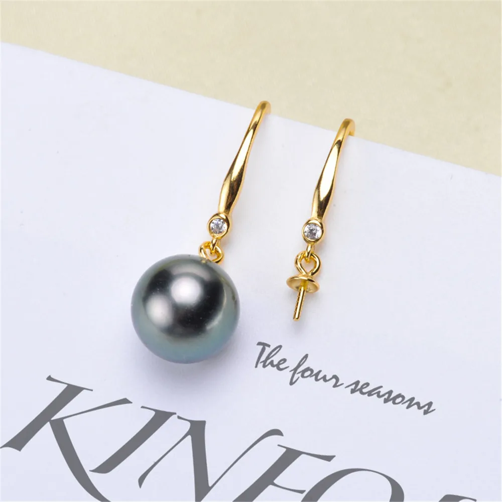 

925 Sterling Silver Plating Earrings Pearl Earrings Accessories Findings Earrings Jewelry Parts Fittings Mountings DIY Girl Gift