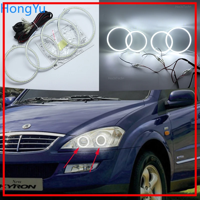 

For SsangYong Kyron 2007 2008 2009 2010 Smd Led Angel Eyes kit Excellent Ultra bright illumination DRL Daytime running lights