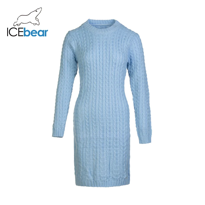 ICEbear осень и зима 2019 новые женские базовые модели скрученные тонкие круглый вырез