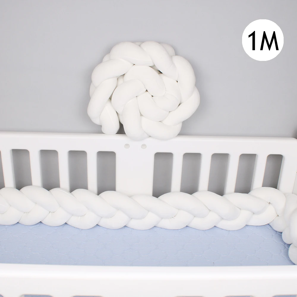 1 м-3 м Длина новорожденных кроватки бампер скандинавский ребенок чистый тканый