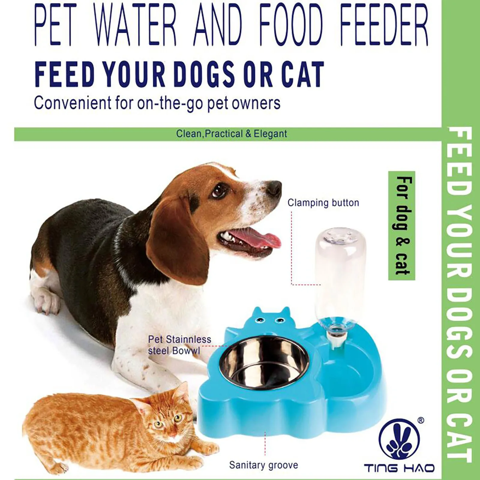 

Pet Bowls Dog Cat Food Water Feeder Stainless Steel Pet Drinking Dish Feeder Cat Puppy Feeding Supplies Small Dog Accessories