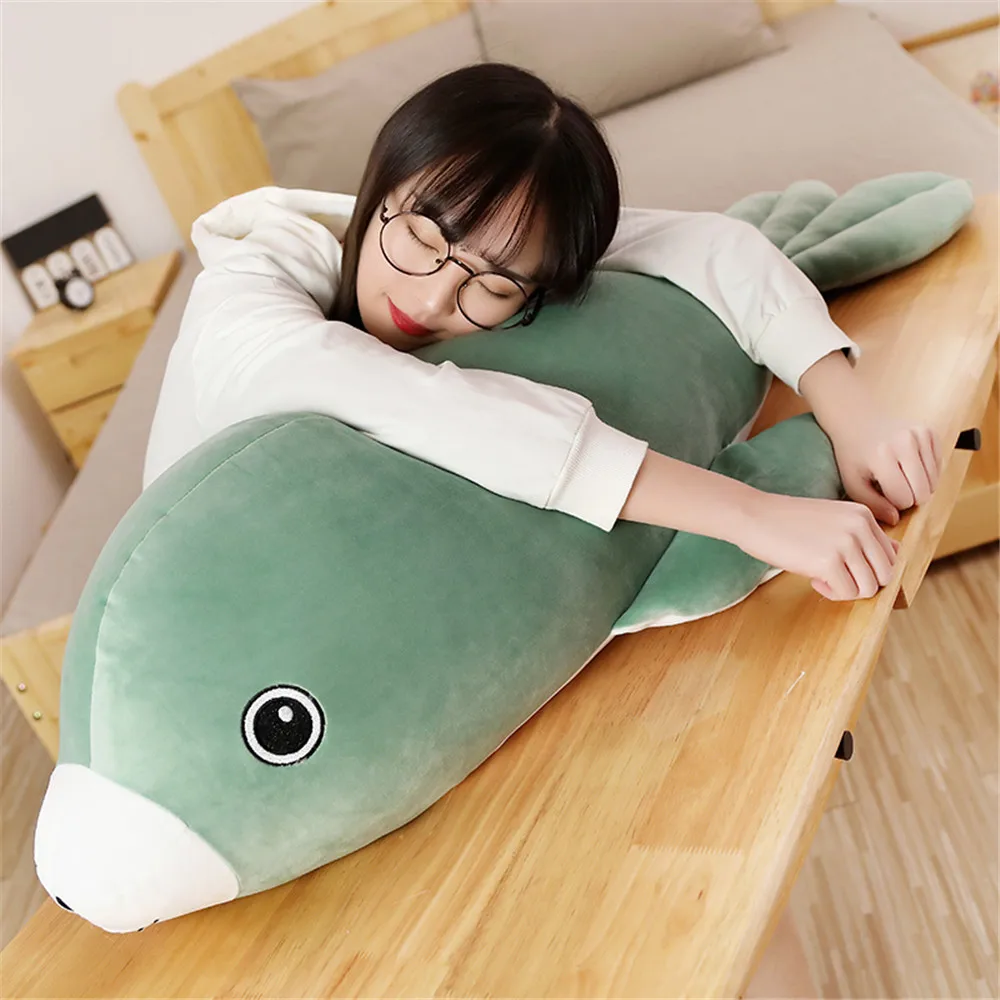 Preço Fancytrader 47 Giant Giant Gigante Pelúcia Selo Brinquedo De Pelúcia Super Macio Grande Pelúcia Mar Cão Dormir Abraço Travesseiro Almofada Cama Do Bebê 120cm 3 Cores