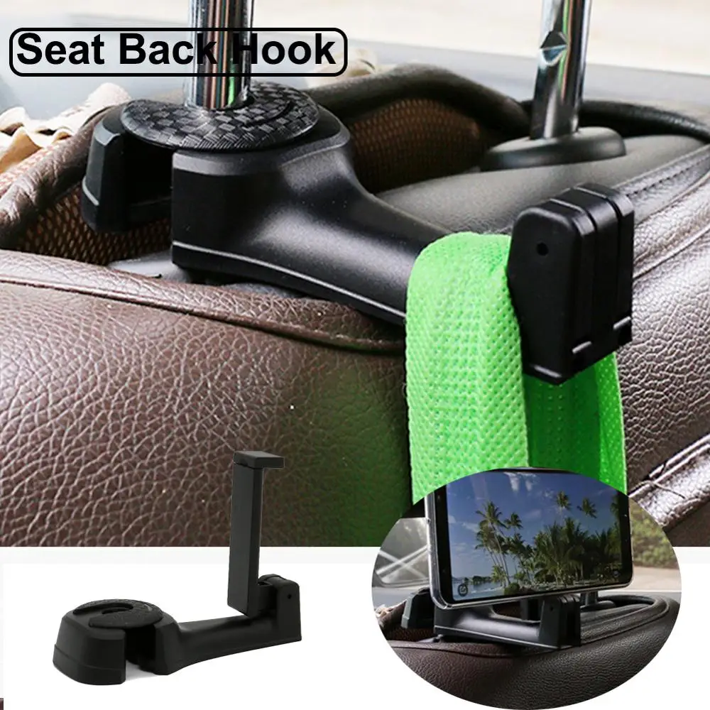 

Universal Car Vehicle Seat Back Headrest Mount Phone Holder Storage Hook Hanger For Bag Handbag Purse Grocery Cloth Car Supplies