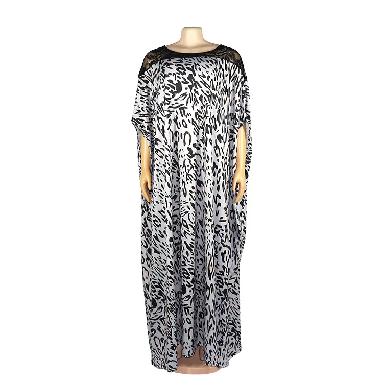 

African dresses women Kaftan maxi dress dashiki bubu gowns for party plus size Leopard print