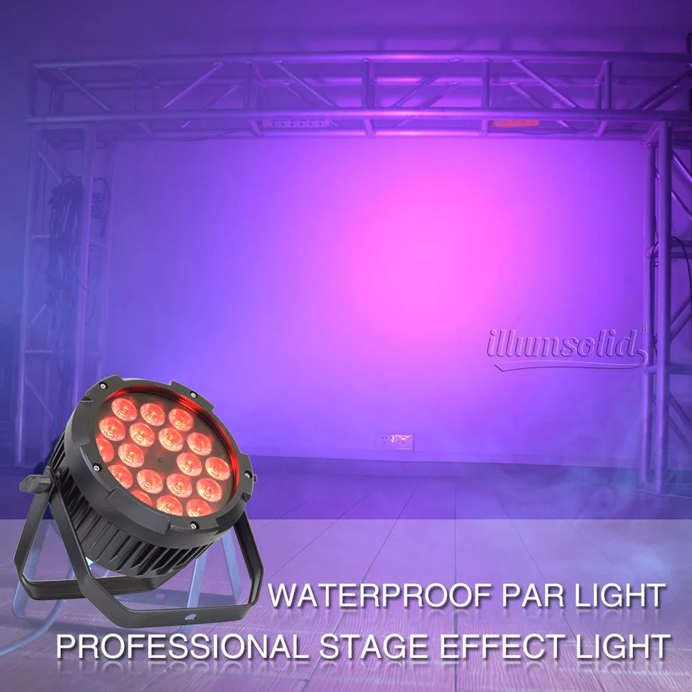 Купить Водонепроницаемый светодиодный светильник Dmx512 6 в 1, 18x18 Вт, RGBWA + UV, управление Лирой, активация звуком, профессиональные диджейские развлече...