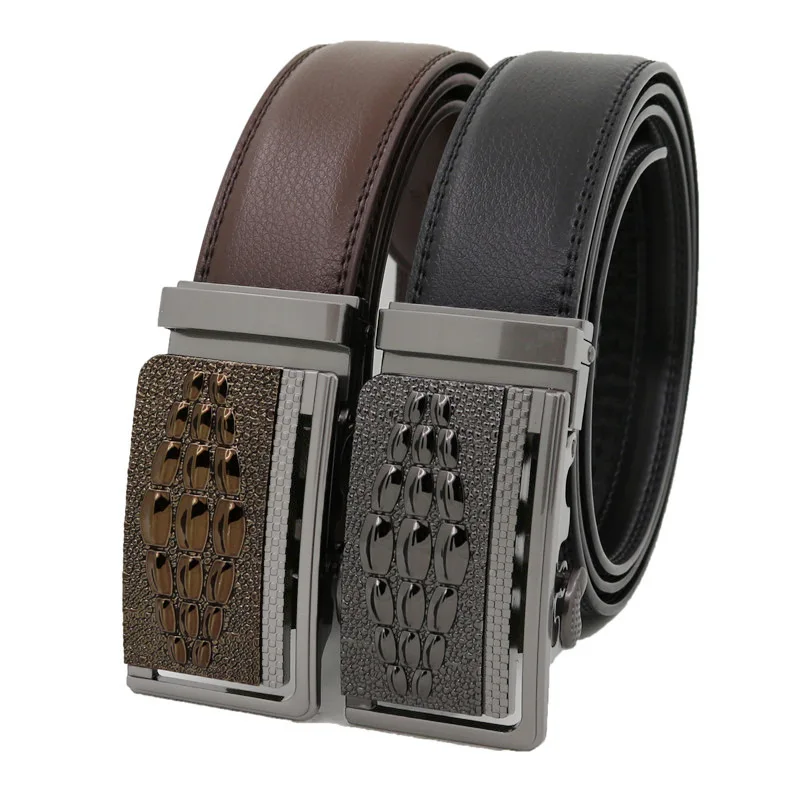 

Men's Alloy Buckle Automatic Belt Personality Modeling Youth Business Cinturones Para Mujer Designer Belts Men High Quality