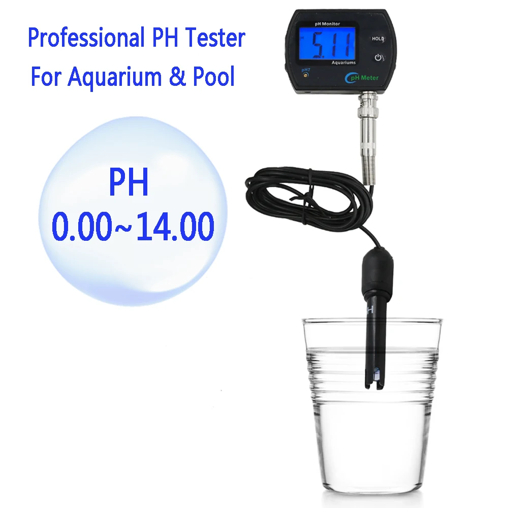 Высокоточный Цифровой PH-тестер PH-990, с ЖК-дисплеем, долговечный ацидиметр, измерение температуры воды