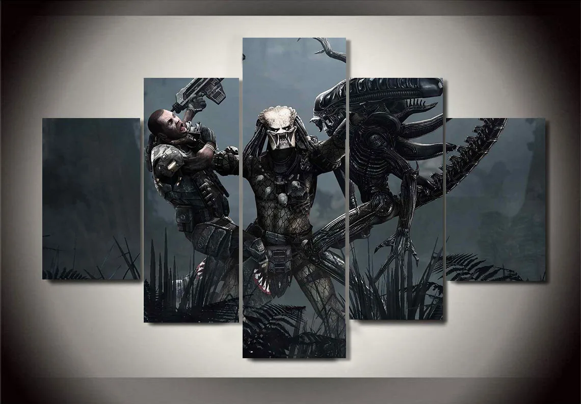 

Alien Xenomorph Moive Poster Canvas Artwork Print,5Pcs,No Frame