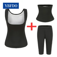 ybfdo body shaper suit sauna shapers hot sweat sauna effect slimming vest fitness belt shapewear workout gym leggings pants