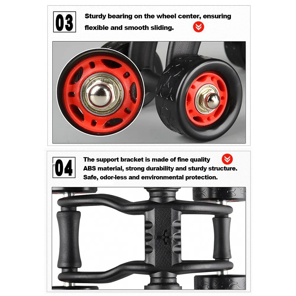 Abdominal Wheel Ab Roller with Four Wheels Abdomen Trainer Rolling Sports Exercise Fitness Equipment for Men and Women | Спорт и