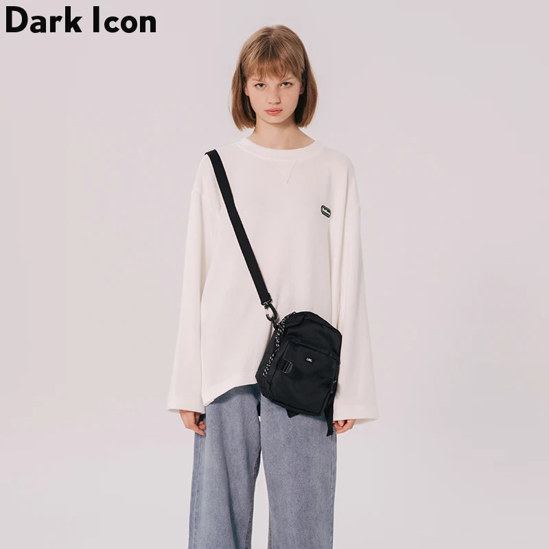 Одноцветная женская футболка большого размера с круглым вырезом и длинным