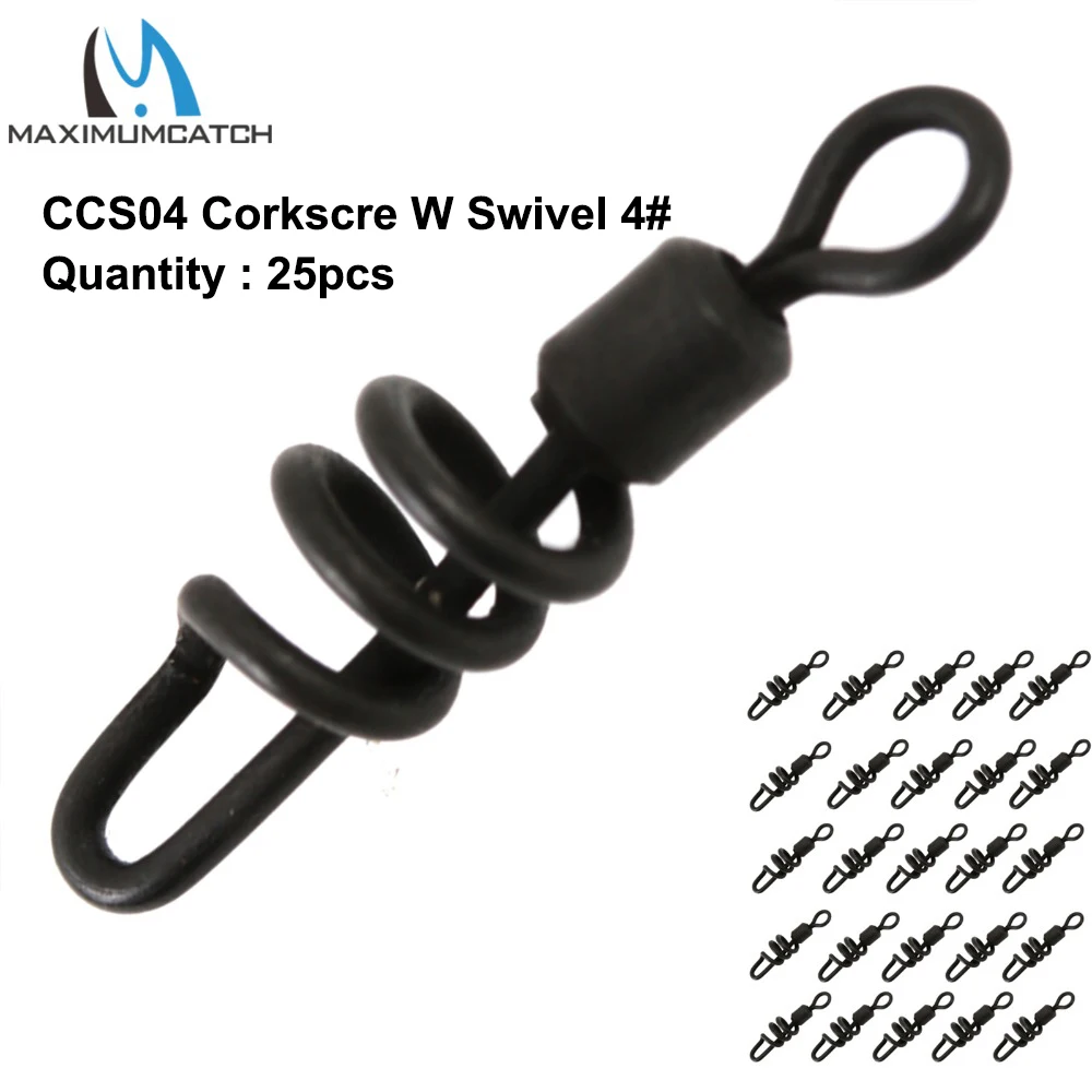 Corkscre w swivel Maximumcatch 25 шт./лот Flexi приманки с твердым кольцом приманки Карп Рыболовный инструмент Chod оборудование для прикорма аксессуары - Цвет: Corkscre w swivel