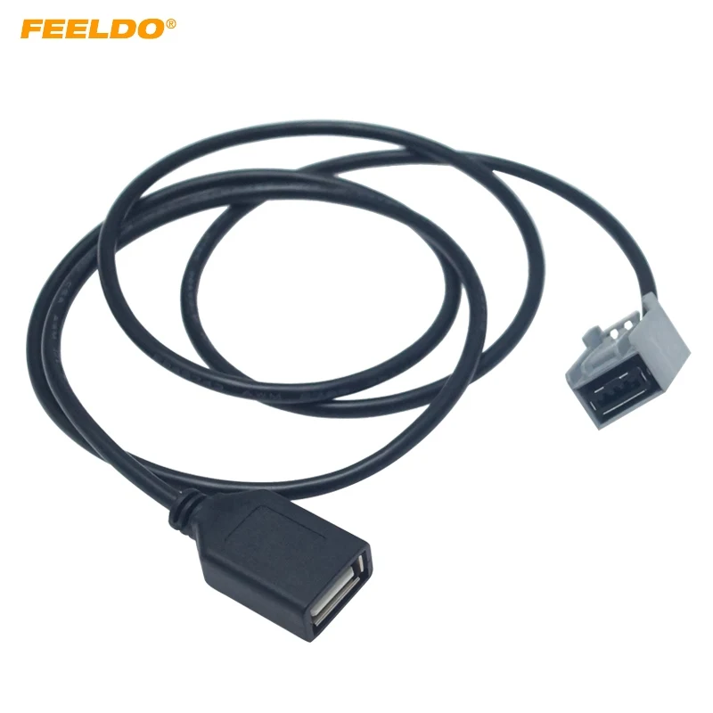 

FEELDO Car Audio Radio AUX USB Cable Female Port Extension Wire Adapter For Honda Civic/Accord/Odyssey Mitsubishi Lancer #HQ6235