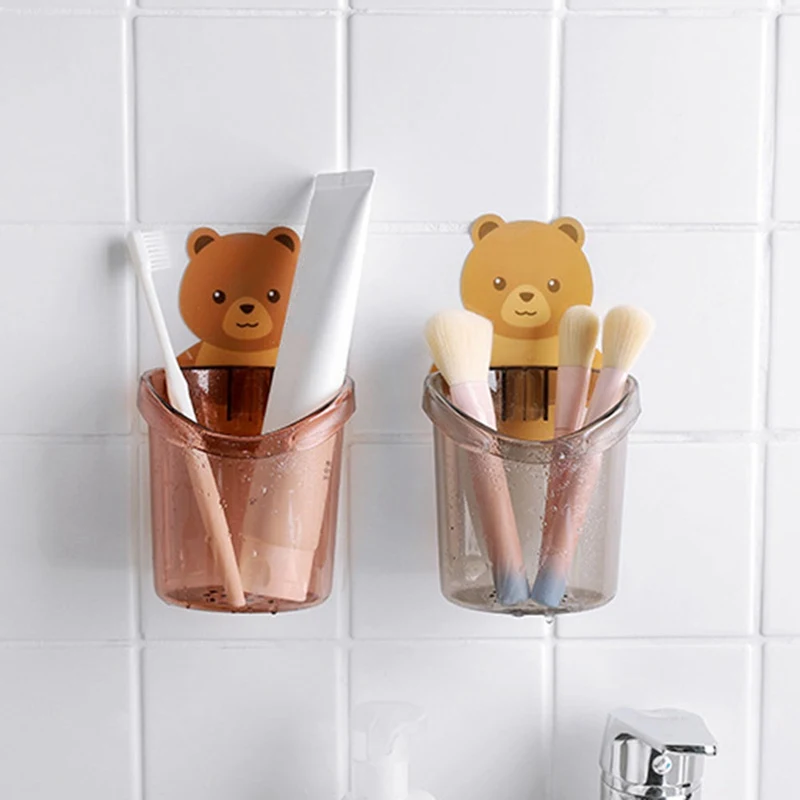 

Bathroom Free Punching Storage Rack Wash Table Wall-mounted Comb Storage Box Toothpaste Toothbrush Tube Holder