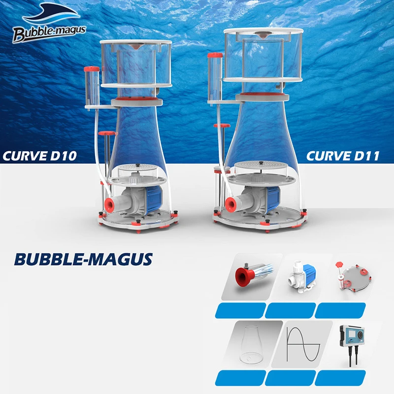 

Bubble Magus D8 D9 D10 D11 Indoor Aquarium Protein Skimmer Sump Pump DC Saltwater Coral Reef Marine