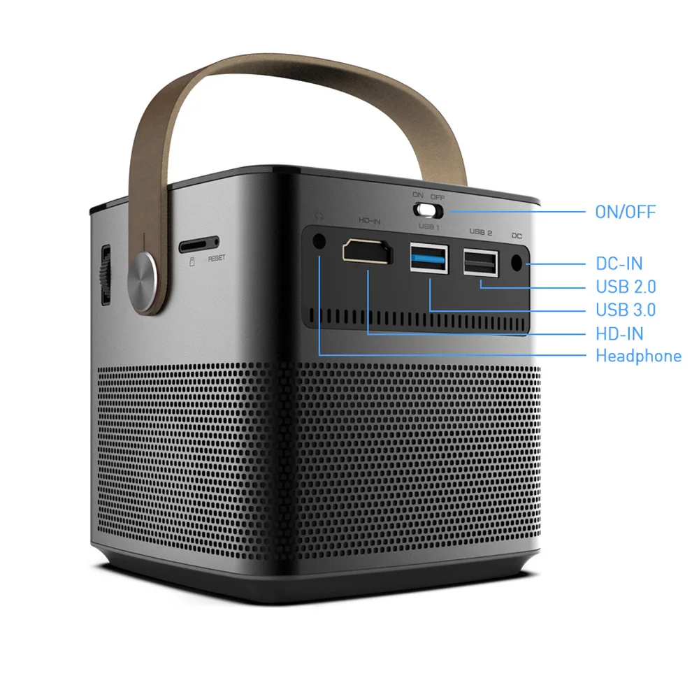 Смарт проектор IMK98 DLP Android 5 1 AmlogicT968 2 ГБ 16 1280*720P 4G/Φ Wi Fi Bluetooth 4 светодиодный для