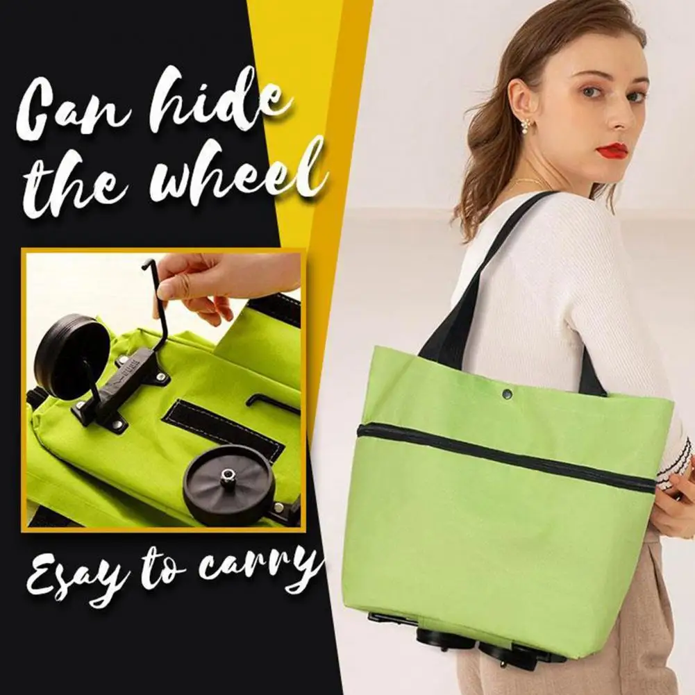 Сумка для покупок Экологичная складная тележка из ткани Оксфорд на колесиках