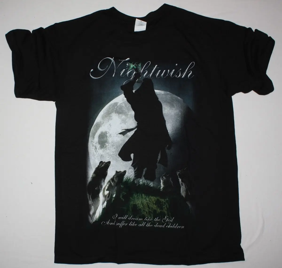 

Nightwish Seven Days To The Wolves Black T Shirt Within Temptation Tarja Turunen Cotton T-Shirt Fashion T Shirt
