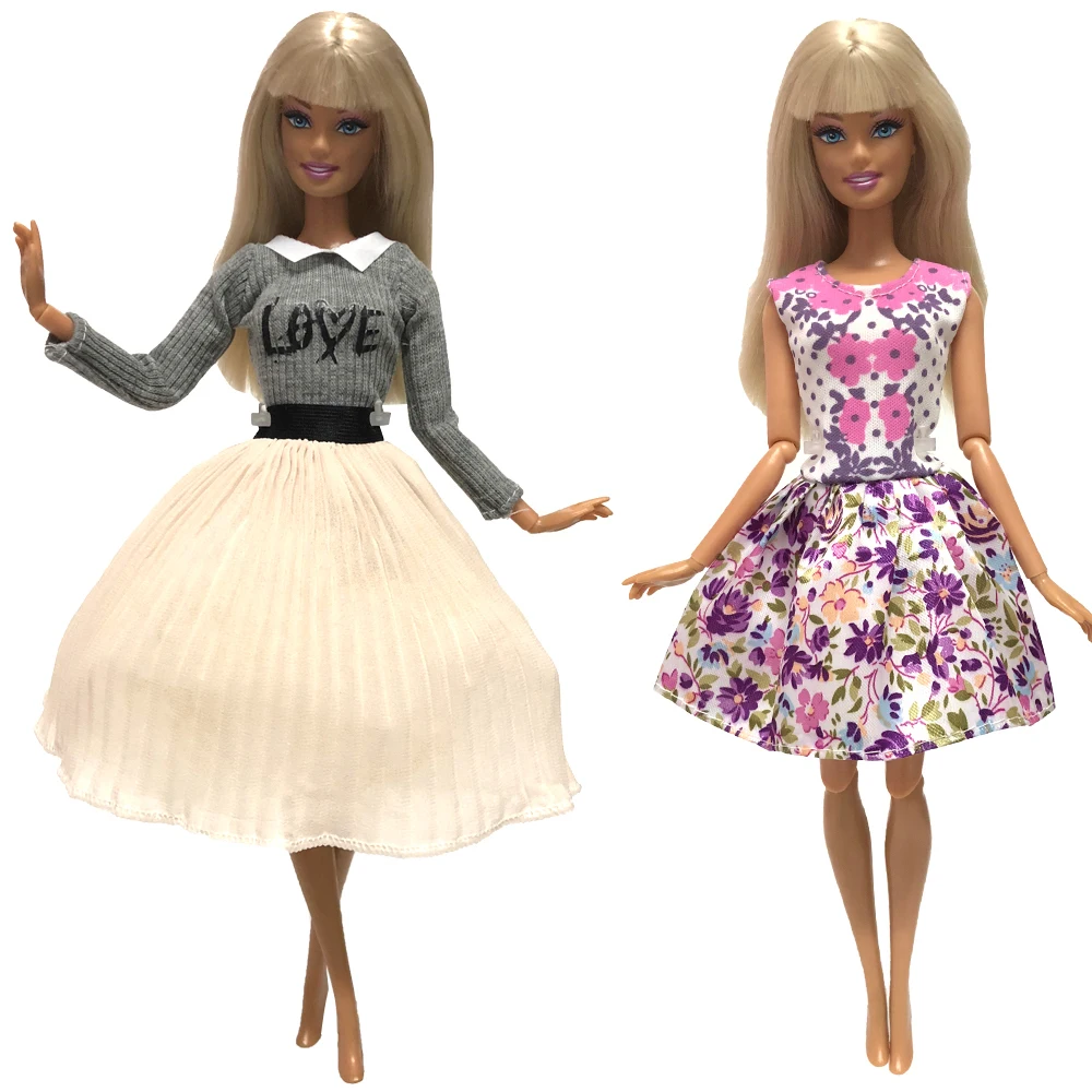 NK 2 шт./компл. микс кукла платье модельная юбка одежда модный наряд для куклы Барби