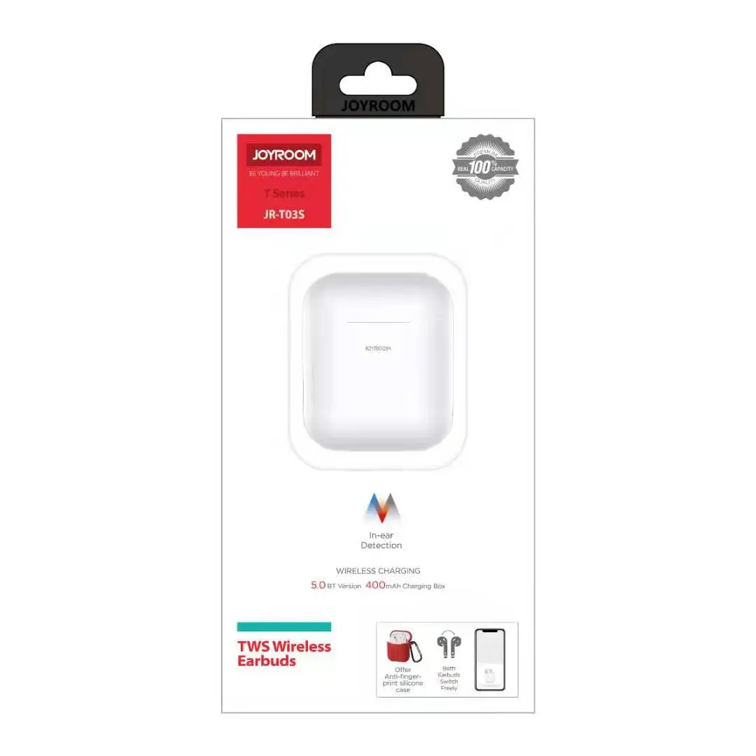 Беспроводные наушники вкладыши Joyroom T03S 2019 с датчиком светильник Bluetooth 5 0|Наушники
