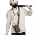 Кожаная мужская поясная сумка TopFight BULLCAPTAIN, маленький мужской саквояж с застежкой для телефона, модные дорожные чемоданчики на плечо