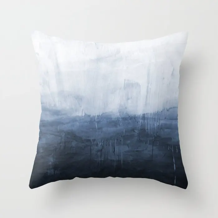 

Watercolor Ink Landscape Painting Hug Pillowcase Living Room Sofa Decorative Pillowcase Hug Cushion Leather Waist Wholesale
