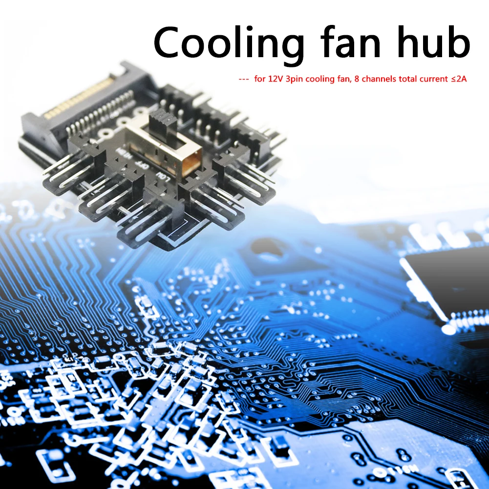 Для Splitter Cooler Pcb Adapte Fan Hub PC SATA 1 8 3Pin 12V блок питания PCB адаптер 2 уровня регулятор