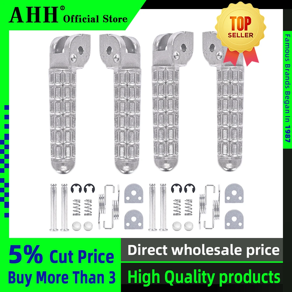 

AHH 1Pair Aluminum Alloy Anti-Skid Black CNC Folding Foot Pegs Pedal Rest Front and Rear Footpegs Footrest For DUCATI 696 1098