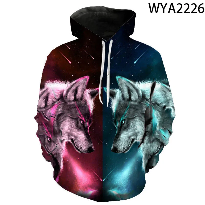 

New Animal Wolf 3D Print Cool Funny Hoodies Men Women Children Fashion Sweatshirts Streetwear Boy Girl Kids Pullover
