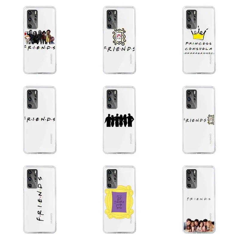 

Friends TV Phone Case For Huawei P40 P30 P20 Mate Honor 10i 30 20 i 10 40 8x 9x Pro Lite Transparent Cover