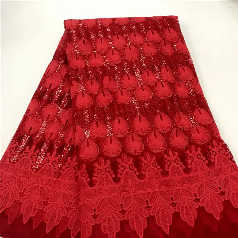 

Latest Pink Milk Silk Lace Fabric 2020 High Quality French Mesh tulle lace Fabrics with Sequins For Nigerian Wedding Party dress