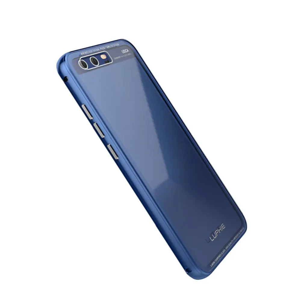 LUPHIE для HUAWEI P10 Plus чехол s металлическая рамка Прозрачный Закаленное стекло на