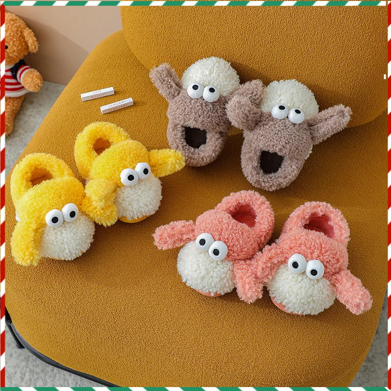 

Children's Cotton-padded Shoes Winter Warm Non-slip Cartoon Cute Boys Girls Furry Baby Home Shoes Kids Slippers Toddler Shoes