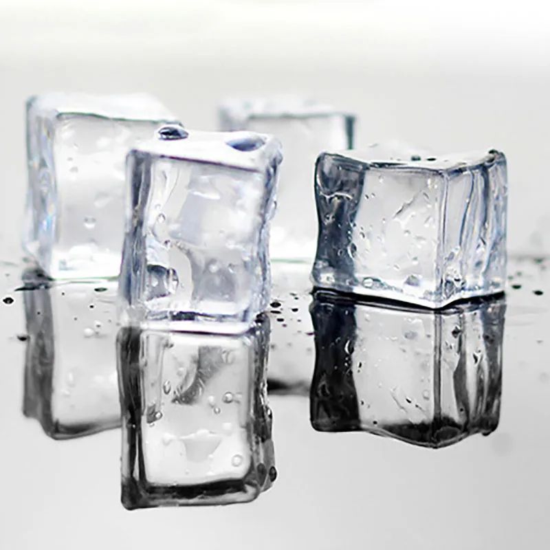 

24 шт. многоразовые искусственный лед Кубики искусственного льда для поддельные акриловый куб виски напиток Дисплей Подставки для фотограф...