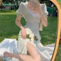 summer 2021 womens clothing harajuku france fashion fairy elegantes cotagecore white vintage dress sexy boho sukienka