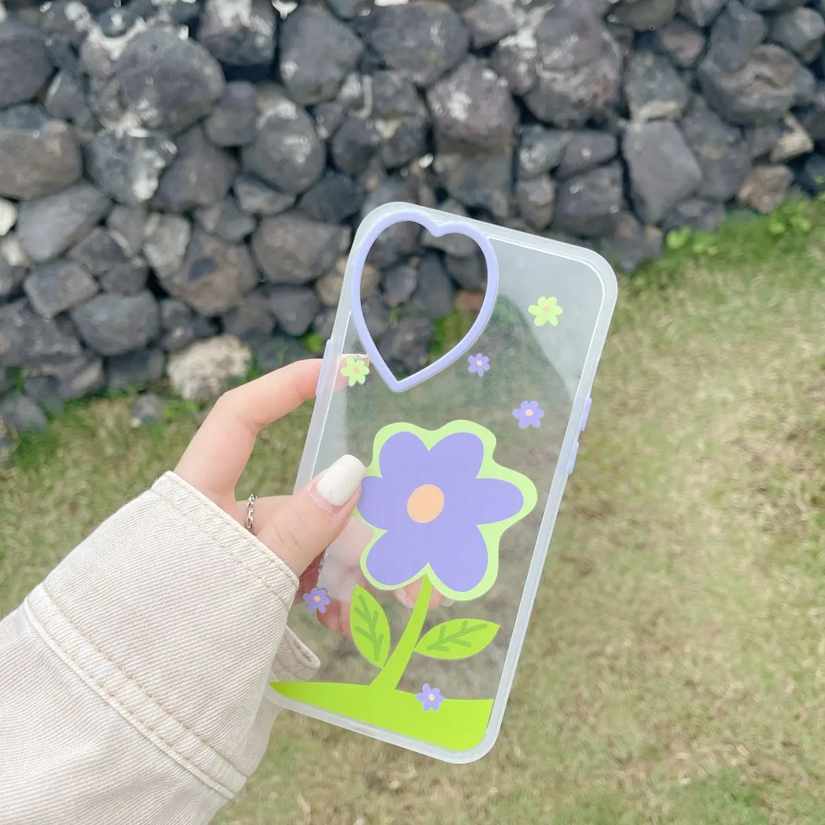 

Purple flower mobile phone case for iPhone7 iPhone8 iPhoneX iPhoneXS iPhoneXR iPhone11 iPhone12