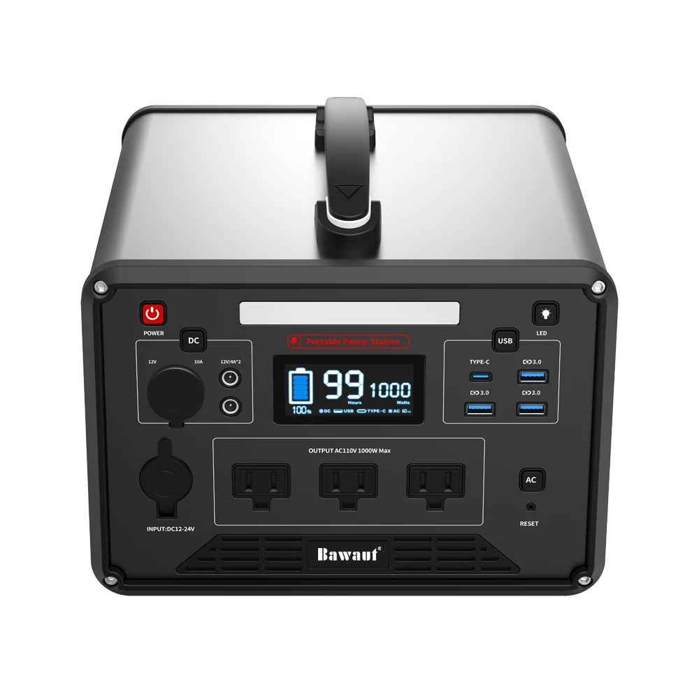 

1000 W Portable Power Station Emergency Power Supply with Outdoor Indoor Camping 220V 110V